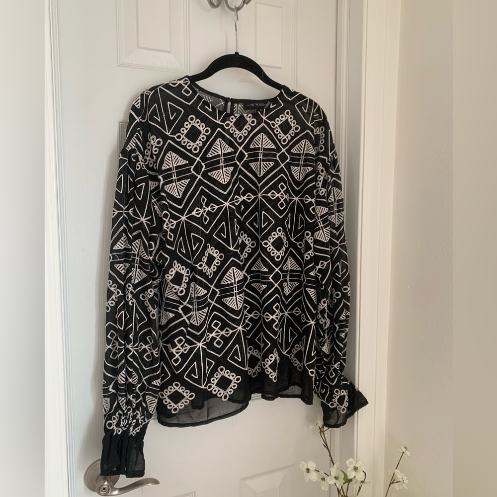 Vici Know The Ropes Embroidered Blouse